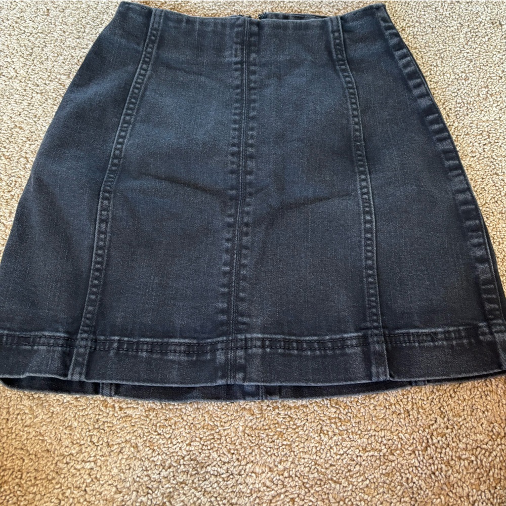 Black jean skirt